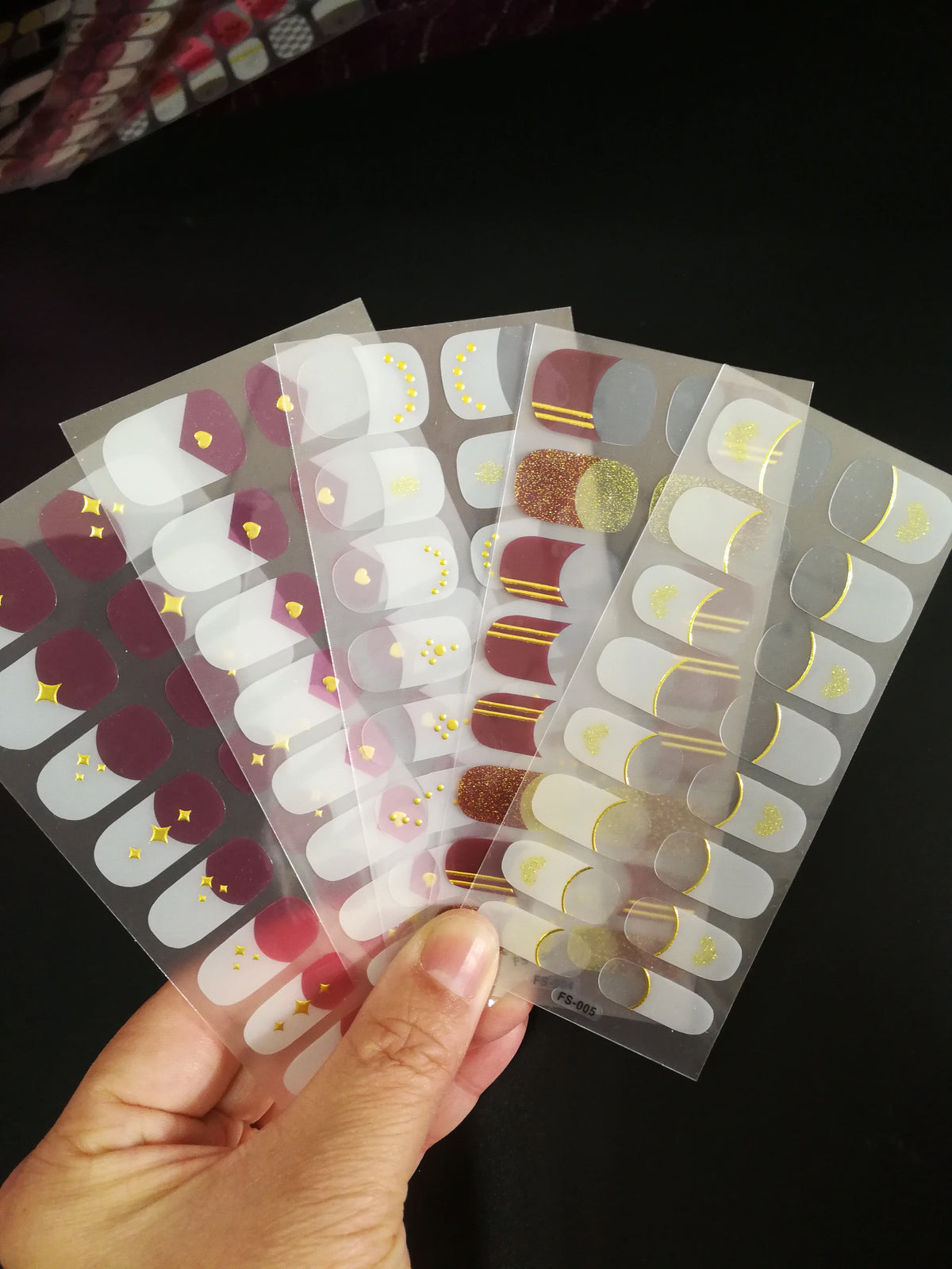 Semi-Cured Gel Nail Wraps Pink Tulip Floral | 16 Tips/Sheet