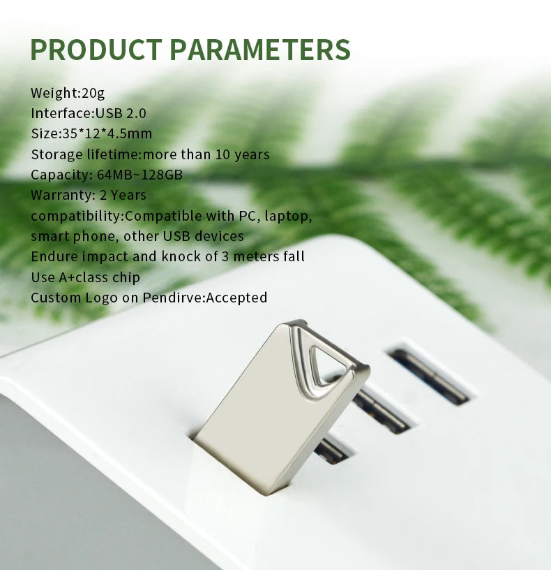 Z-suit Mini Metal USB Flash Drive 64GB 128GB | USB 2.0 Pen Drive USB Flash Drive PRIMED