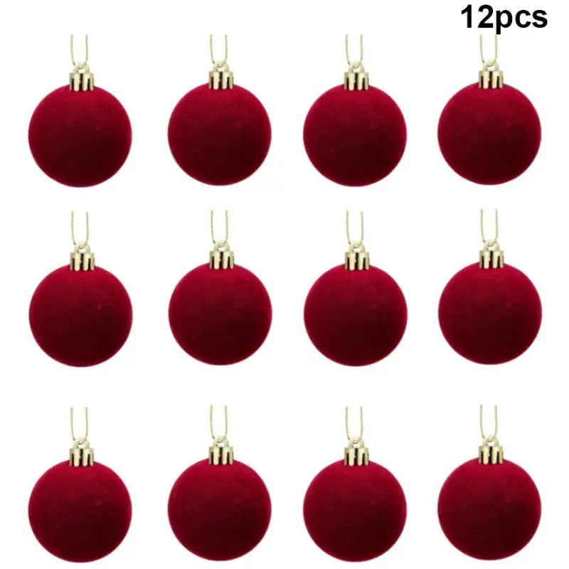 Burgundy Velvet Christmas Ball Ornaments 3cm | 6–20 Pack