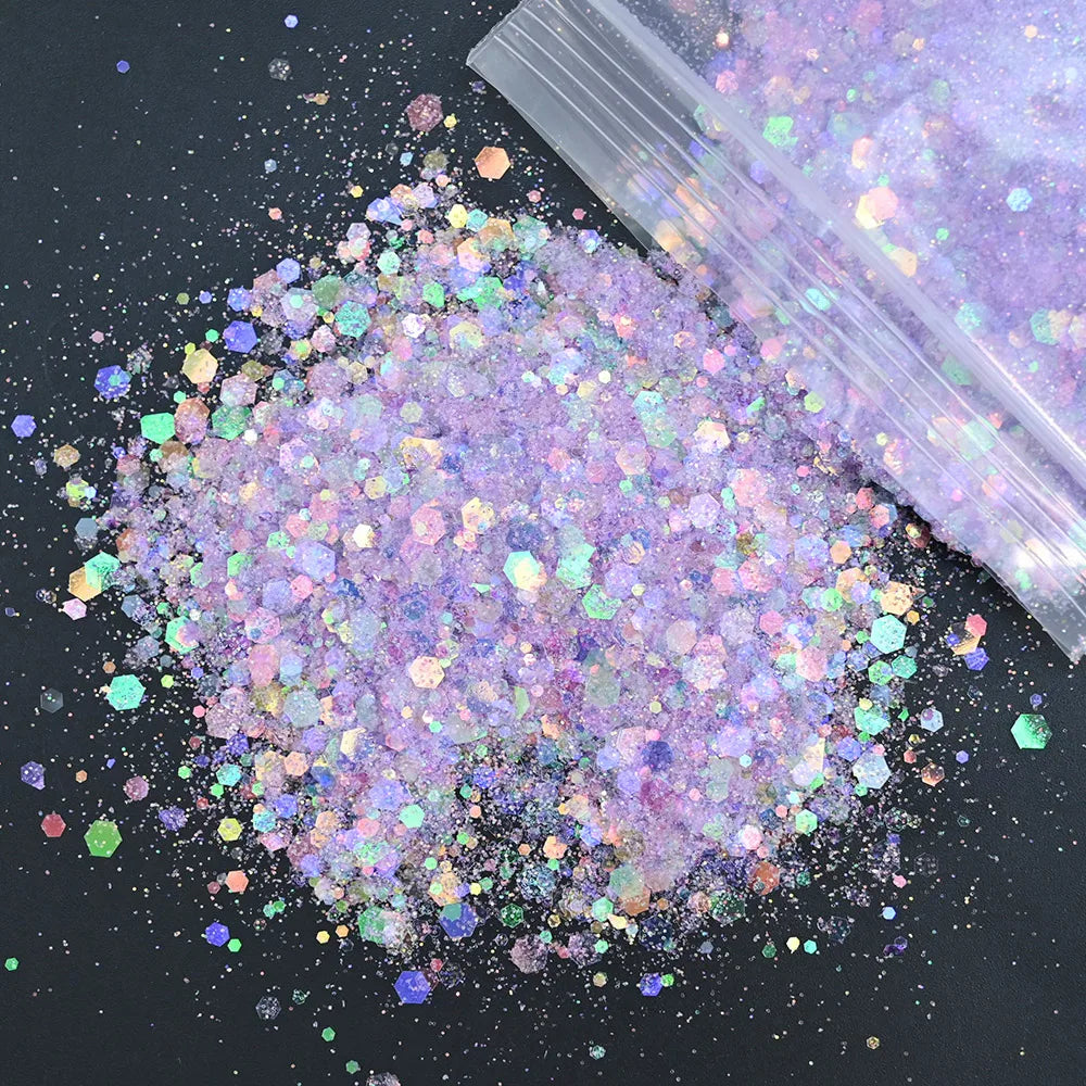 Mermaid Nail Art Glitter 50g – Chameleon Hexagon Sequins