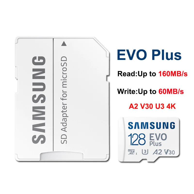 Samsung EVO Plus MicroSDXC 64GB–512GB | Up to 160MB/s MicroSD Memory Card PRIMED 128GB
