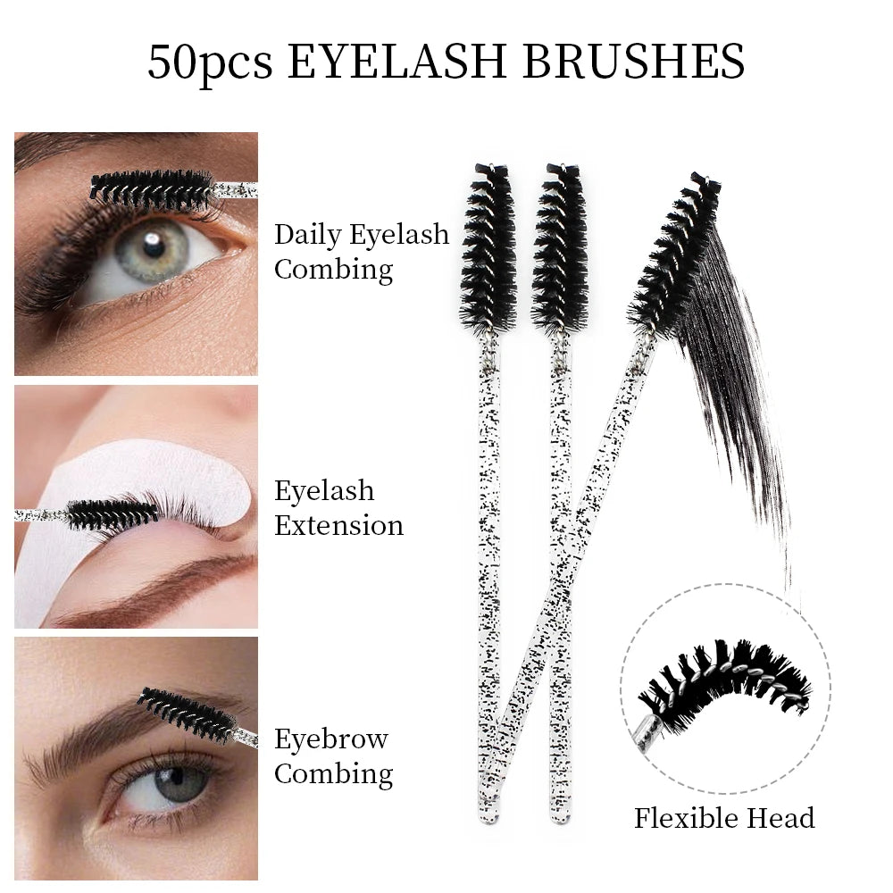 200Pcs Eyelash Extension Microbrush & Lip Brush Kit | Bulk Set Makeup Brush Kit PRIMED