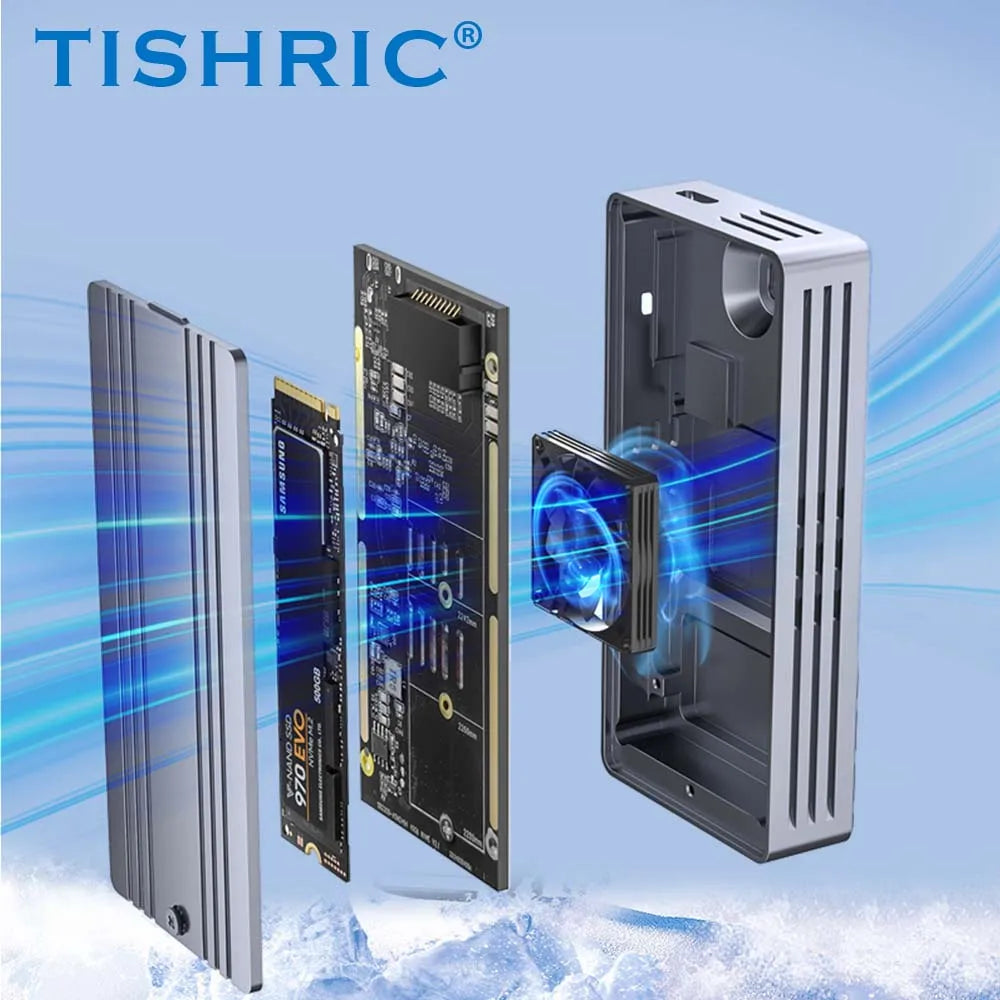 TISHRIC 40Gbps USB 4.0 M.2 NVMe SSD Enclosure – Aluminum NVMe SSD Enclosure PRIMED
