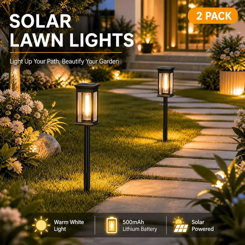Solar Pathway Lights Outdoor Waterproof LED Garden Stake Lamps Solar Pathway Lights PRIMED