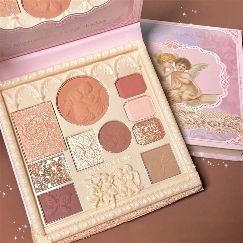 10-Color Eyeshadow Palette – Matte, Shimmer & Glitter