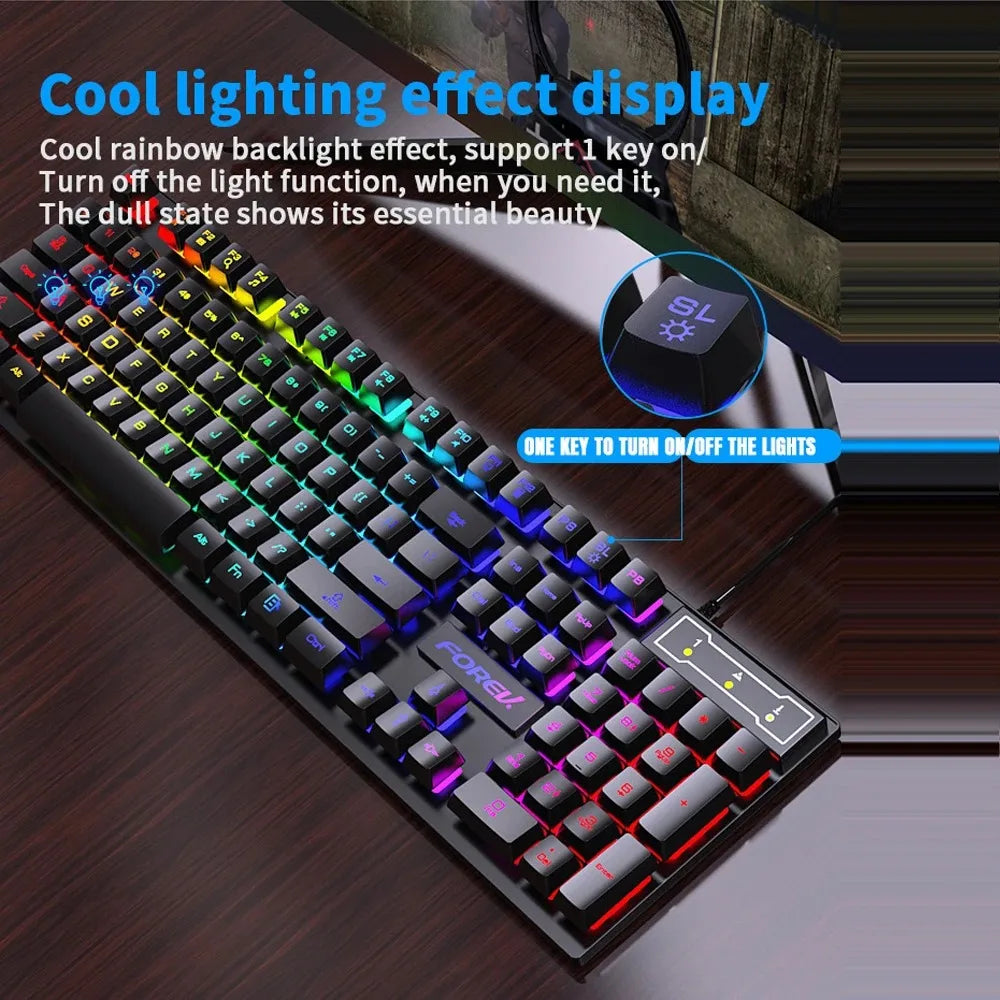 104-Key RGB Wired Mechanical Gaming Keyboard | USB Backlit Gaming Keyboard PRIMED