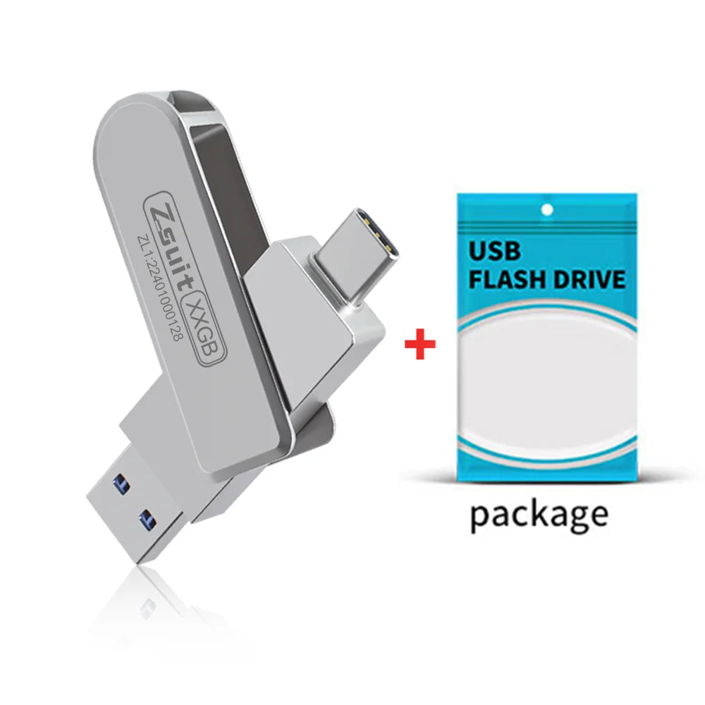 Z-Suit 2-in-1 USB-C & USB 3.0 Flash Drive 64GB 128GB OTG