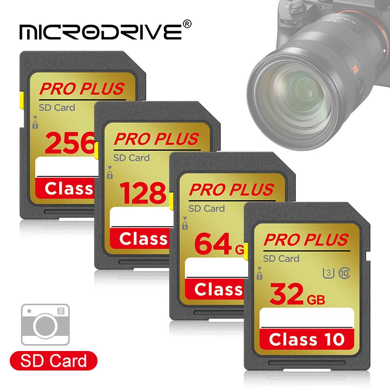 MicroDrive SD Card 32GB–256GB Class 10 U3 4K Memory Card SD Memory Card PRIMED