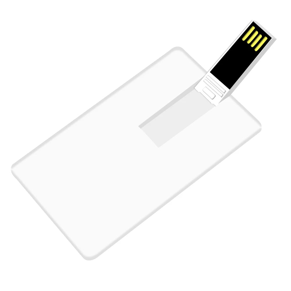 Custom Logo USB Flash Drive Card Style 32GB 64GB 128GB Custom USB Flash Drive PRIMED Without case 8 GB