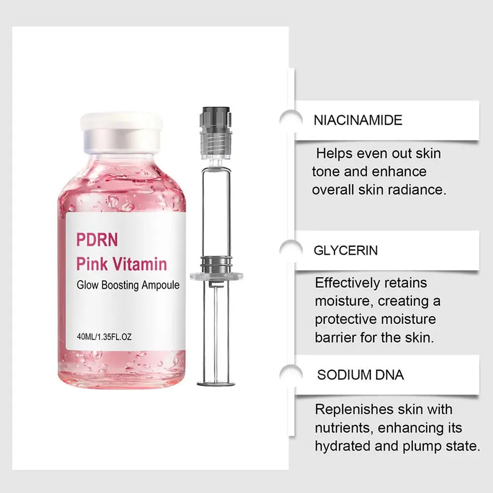 PDRN Pink Vitamin Glow Boosting Face Serum Ampoule 40ml