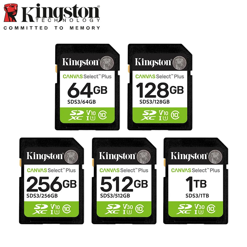 Kingston Canvas Select Plus SD Card 64GB–1TB | SDXC UHS-I SD Memory Card PRIMED