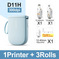 Niimbot D11H 300DPI Bluetooth Portable Thermal Label Printer Thermal Label Printer PRIMED BL Add 3Rolls