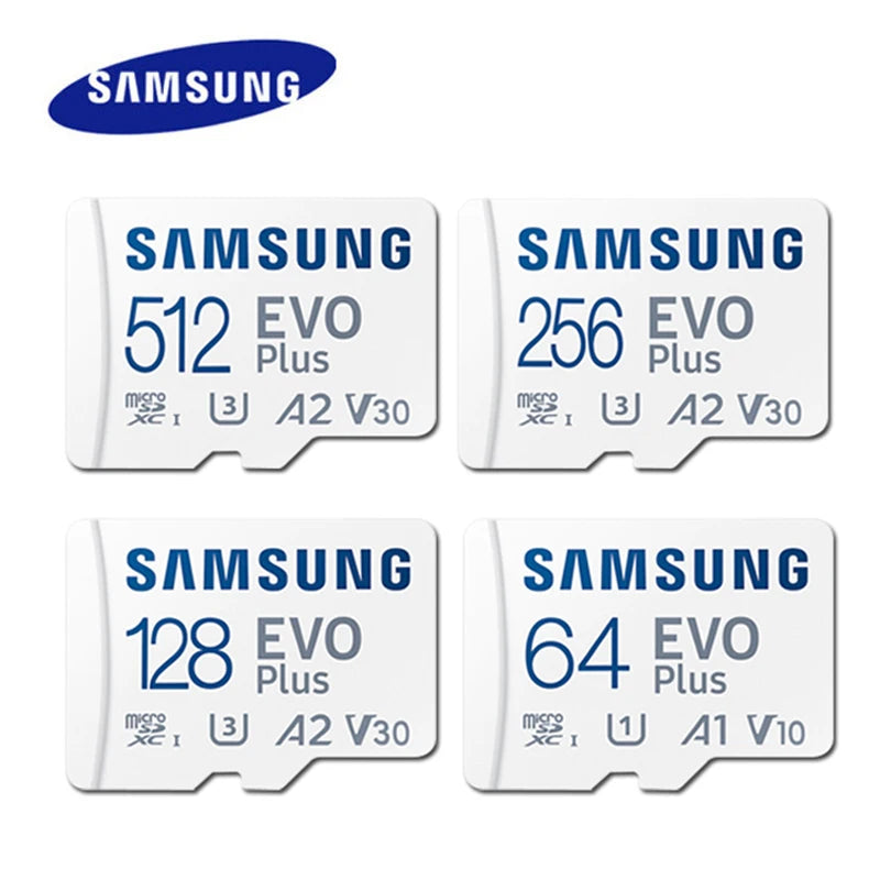 Samsung EVO Plus MicroSDXC 64GB–512GB U3 V30 A2 Memory Card MicroSD Memory Card PRIMED