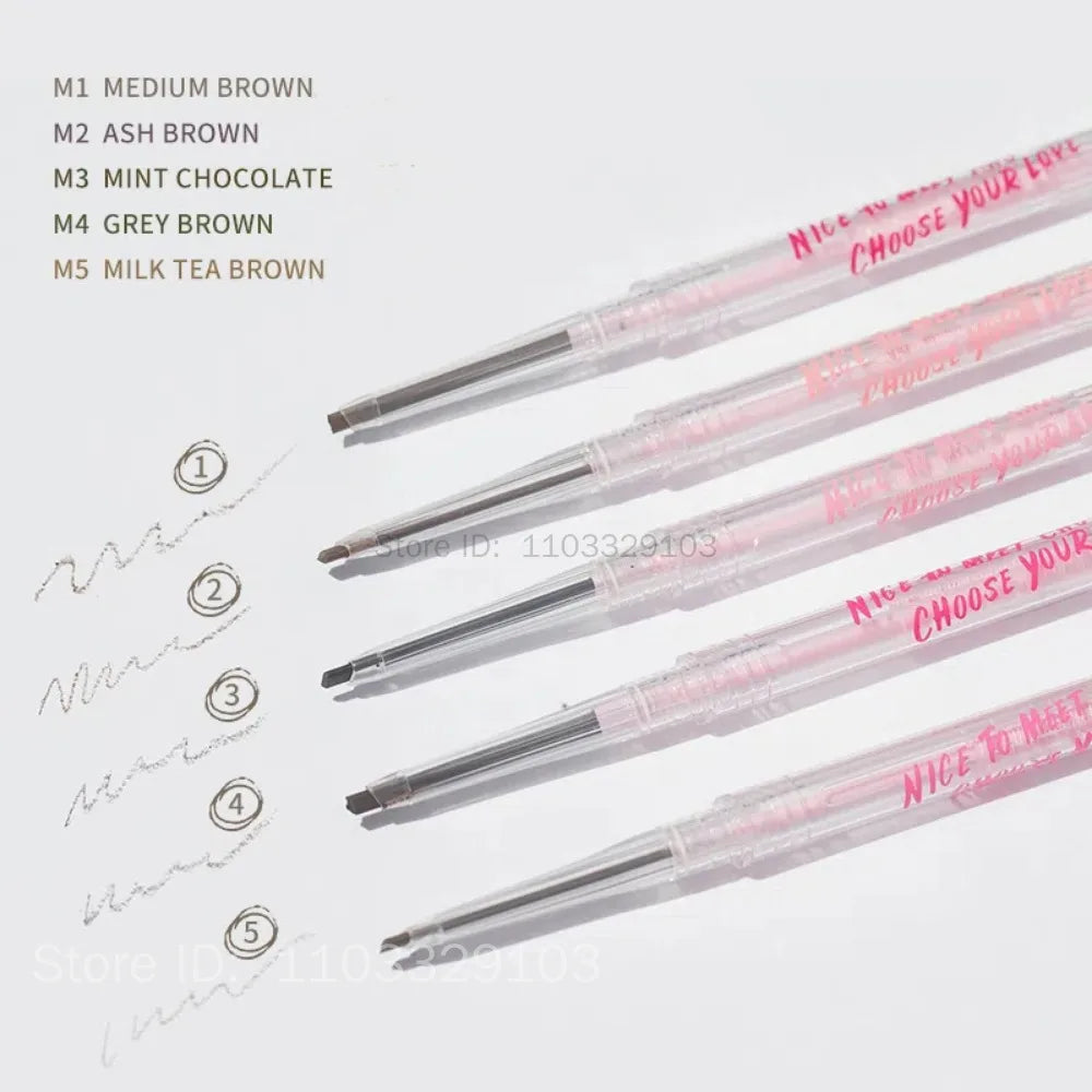 FLORTTE Dual-Ended Fine Eyebrow Pencil – Waterproof Brow Eyebrow Pencil PRIMED