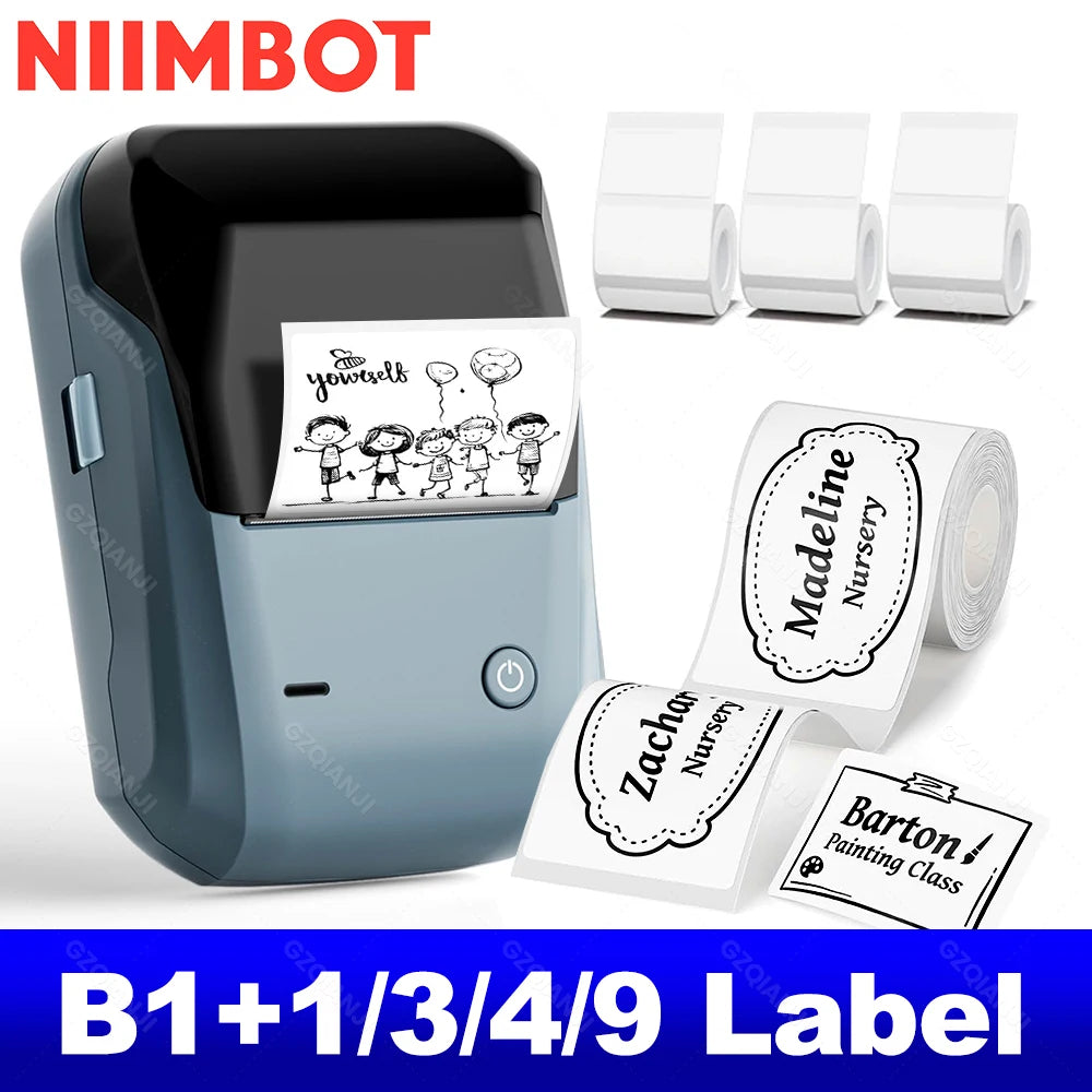 NIIMBOT B1 Bluetooth Thermal Label Printer | 2 Inch Portable Thermal Label Printer PRIMED