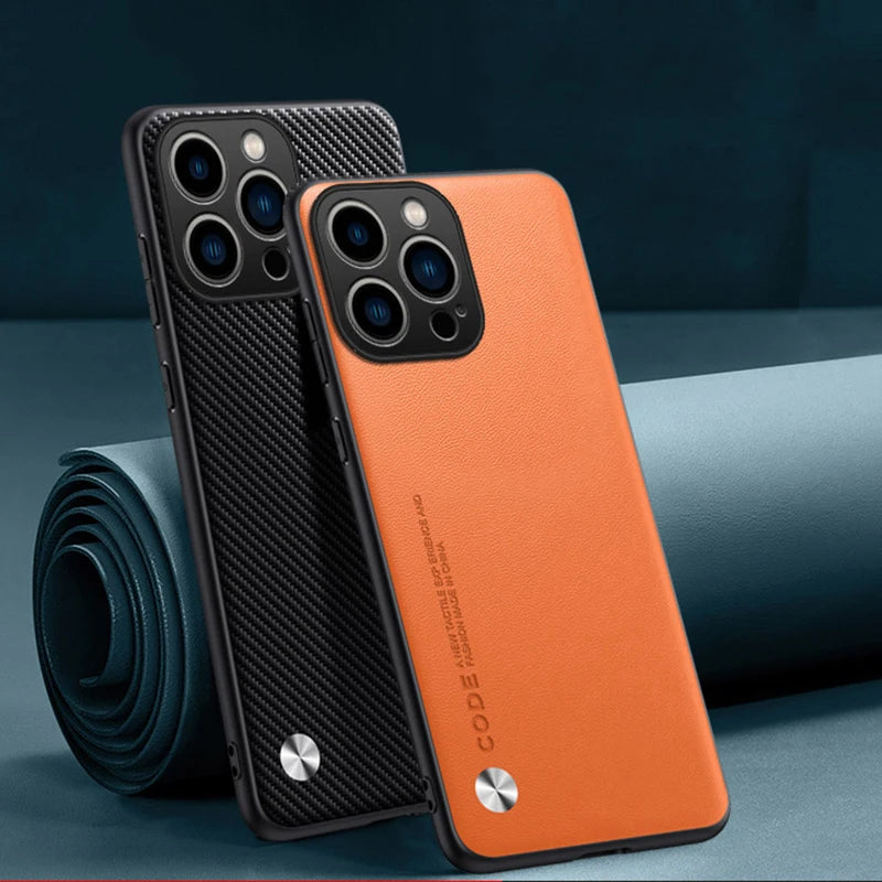 Ultrathin PU Leather iPhone Case – Anti-Scratch Shockproof Cover