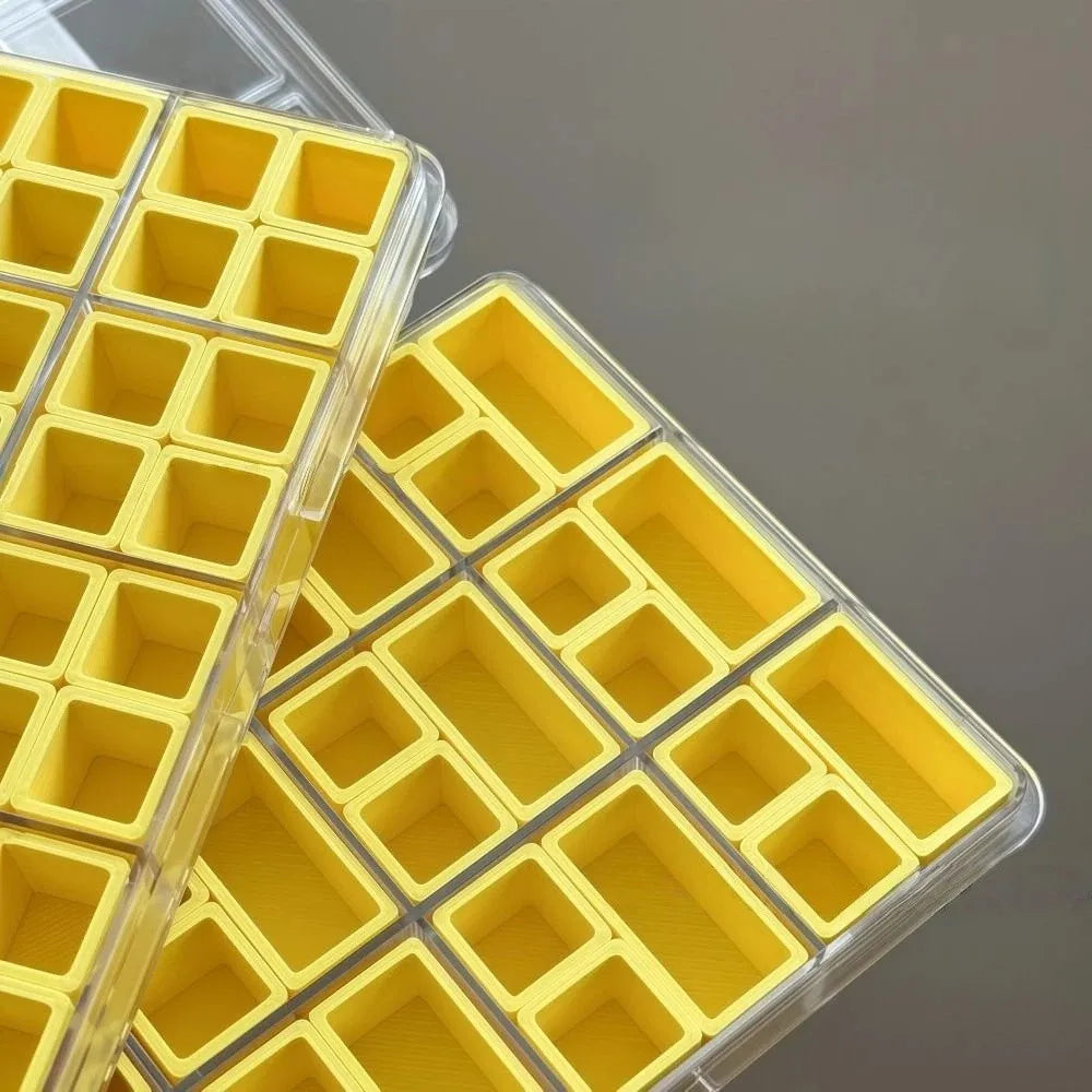 Transparent 36-Grid Nail Art Storage Box | Candy Colors