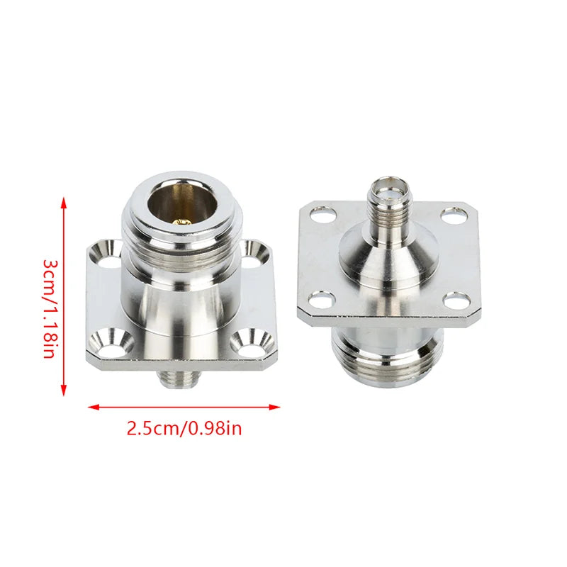 N Female to SMA Female Waterproof Flange Connector | O-Ring