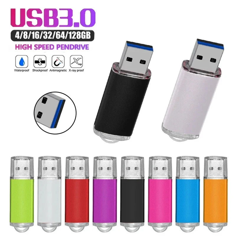 JASTER Metal USB 3.0 Flash Drive 8GB–128GB Custom Logo USB Flash Drive PRIMED