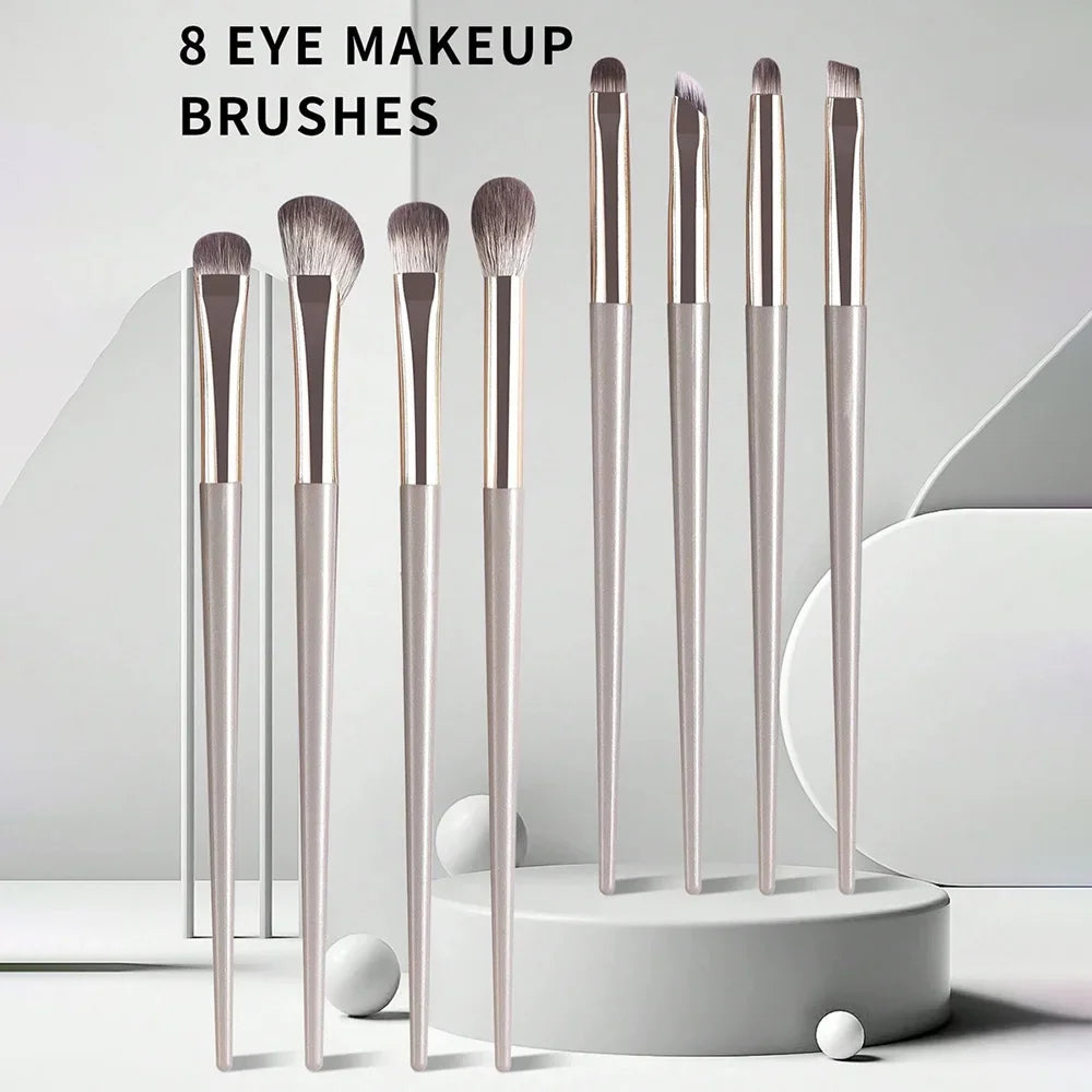 8-Piece Eye Makeup Brush Set – Eyeshadow, Eyeliner & Brow