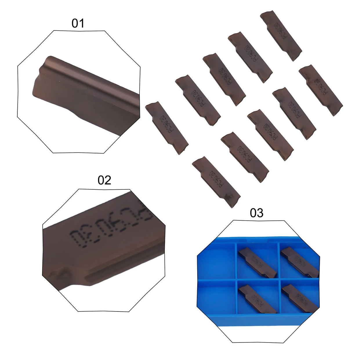 MGMN300-M 9030 Carbide Grooving Inserts PVD Coated – 10 Pack
