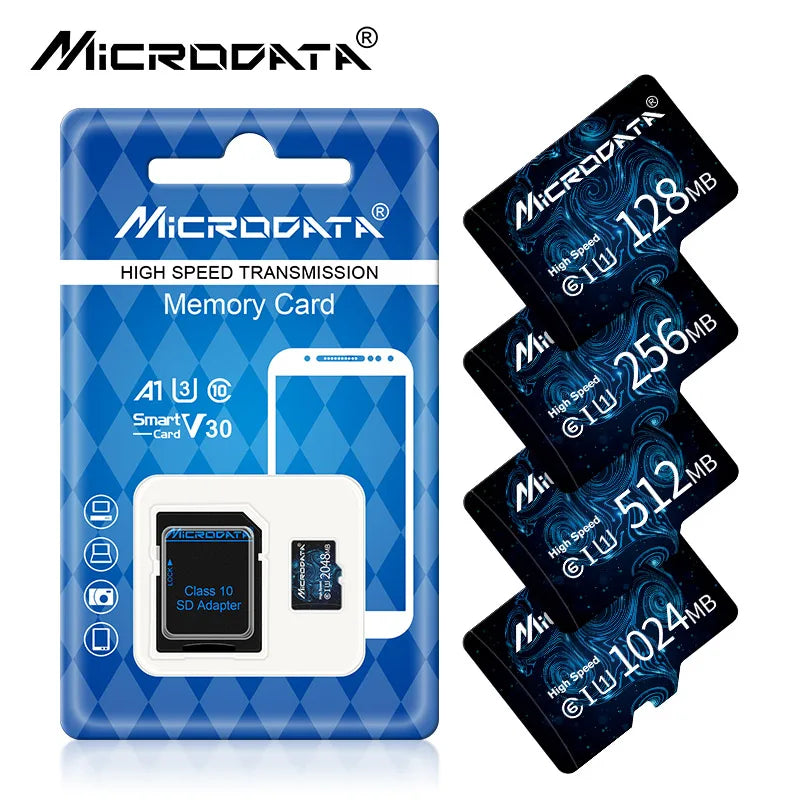 MicroDrive Micro SD TF Card 128MB–2048MB Class 6 + Card Reader Micro SD Memory Card PRIMED