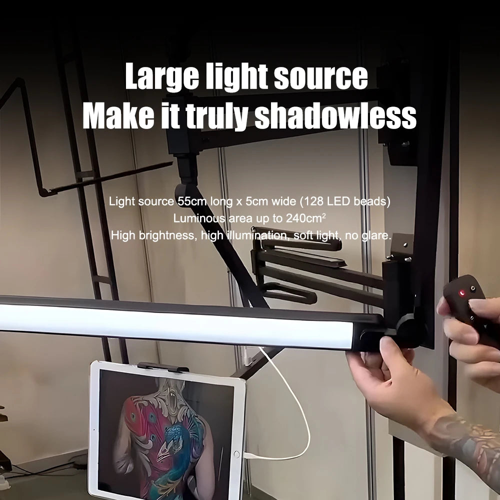 Tattoo Studio LED Light – Foldable, Dimmable, Wall Mount Tattoo Studio Light PRIMED