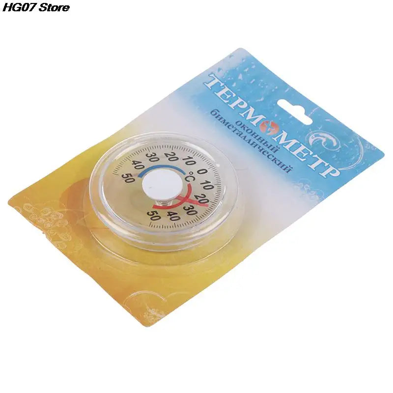 Round Analog Outdoor Thermometer – Door & Window Mount