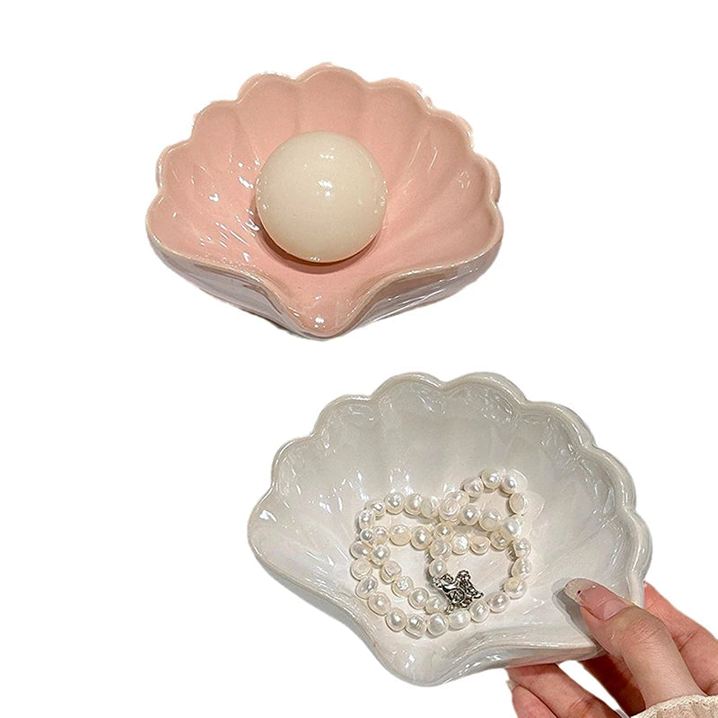 Shell-Shaped Soap Dish with Drain Rack | Plastic Soap Box
