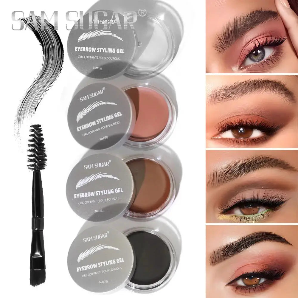 SAM SUGAR Waterproof Eyebrow Gel – Long-Lasting Brow Wax Eyebrow Styling Gel PRIMED