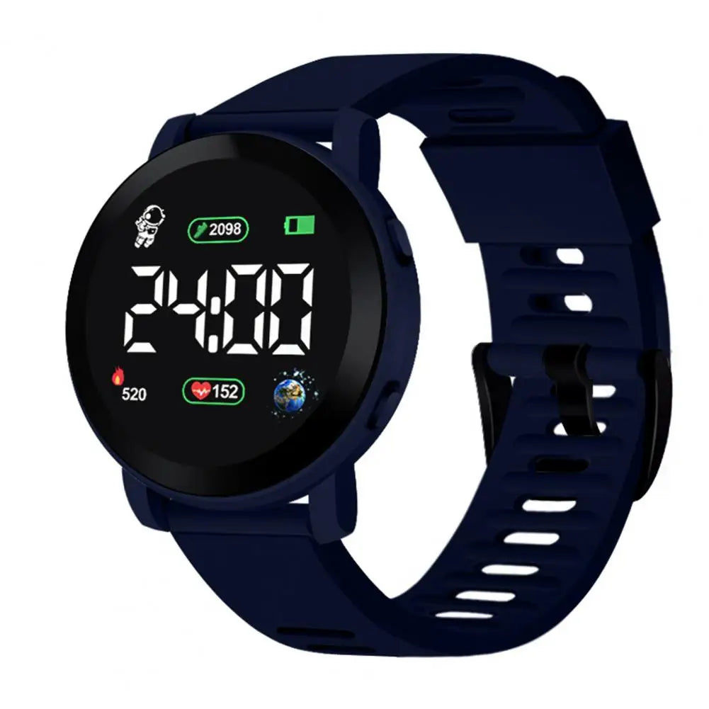 Kids LED Digital Sports Watch – Calendar & Step Tracker Kids Digital Watch PRIMED Dark Blue