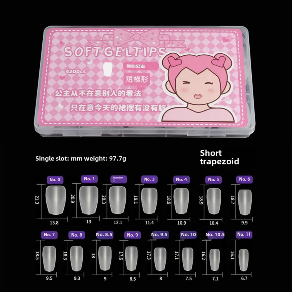Ultra Short Matte Almond Press-On Nail Tips | 24/30 Pcs Set