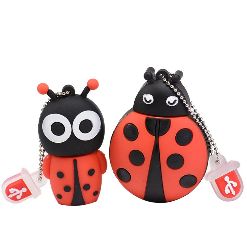Ladybug USB Flash Drive 2.0 Cartoon Memory Stick 4GB–128GB USB Flash Drive PRIMED