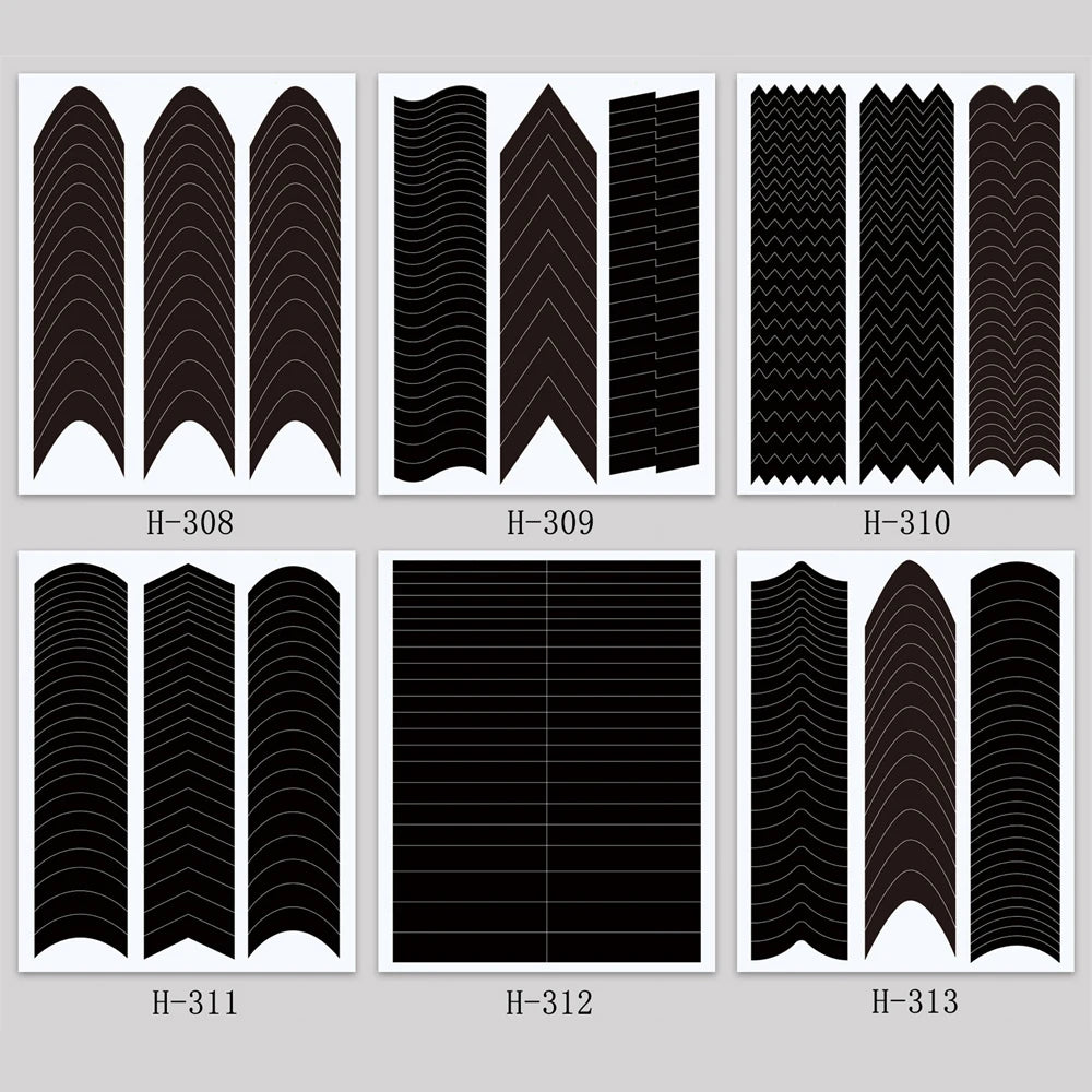 Nail Art Stencils & French Manicure Spray Templates