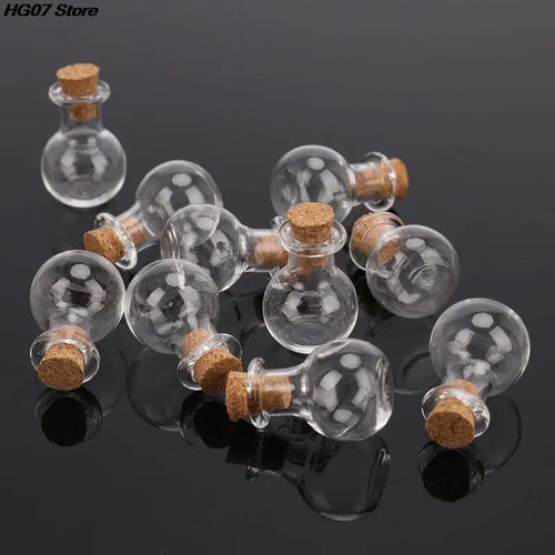 10 Pcs Mini Cork Glass Bottles – DIY Wishing & Potion Vials Mini Glass Vials PRIMED