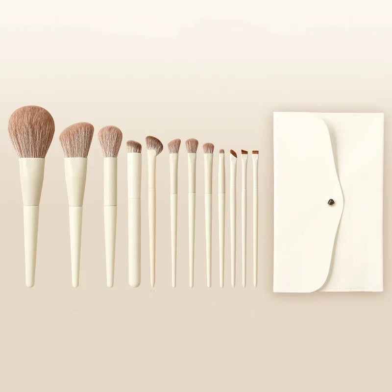12-Piece Makeup Brush Set – Face & Eye Beauty Tools