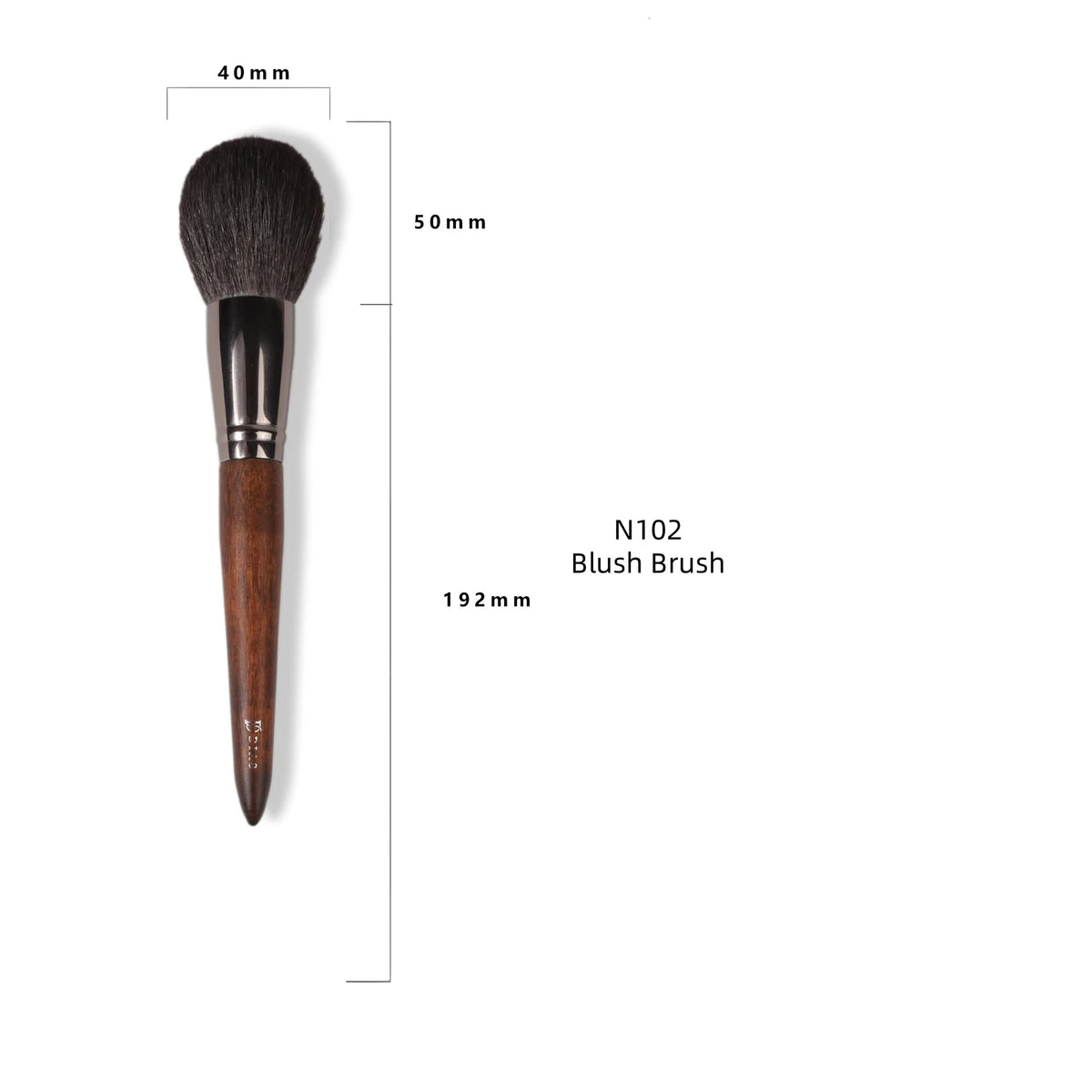 Goat Hair Makeup Brush Set – Foundation, Blush & Eyeshadow
