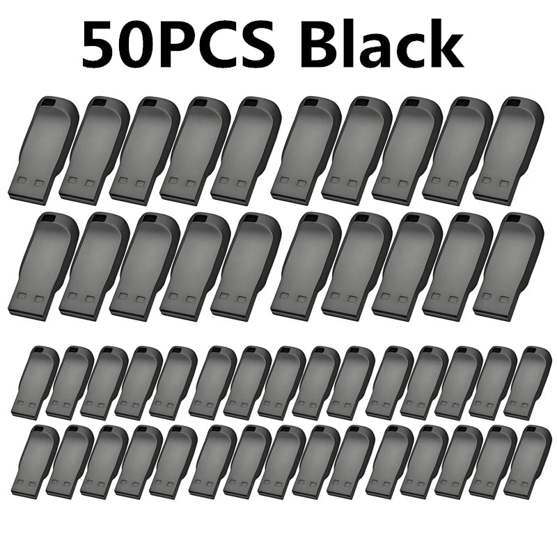 Bulk Metal USB Flash Drives 512MB–64GB | Free Custom Logo USB Flash Drive PRIMED 50PCS Black-SD 64GB