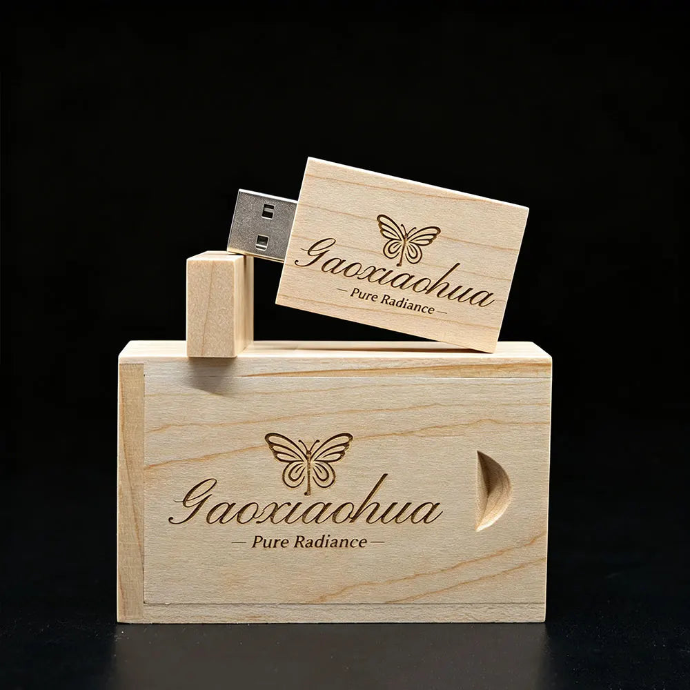 10-Pack Bamboo USB 3.0 Flash Drives | Free Custom Logo Engraved Custom USB Flash Drive PRIMED
