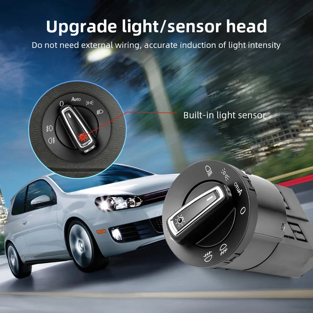 VW Golf MK5 MK6 & Jetta Headlight Control Switch | Light Sensor Headlight Control Switch PRIMED