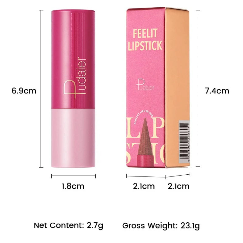Pudaier 8-Color Matte Velvet Lipstick – Long Lasting & Moisturizing