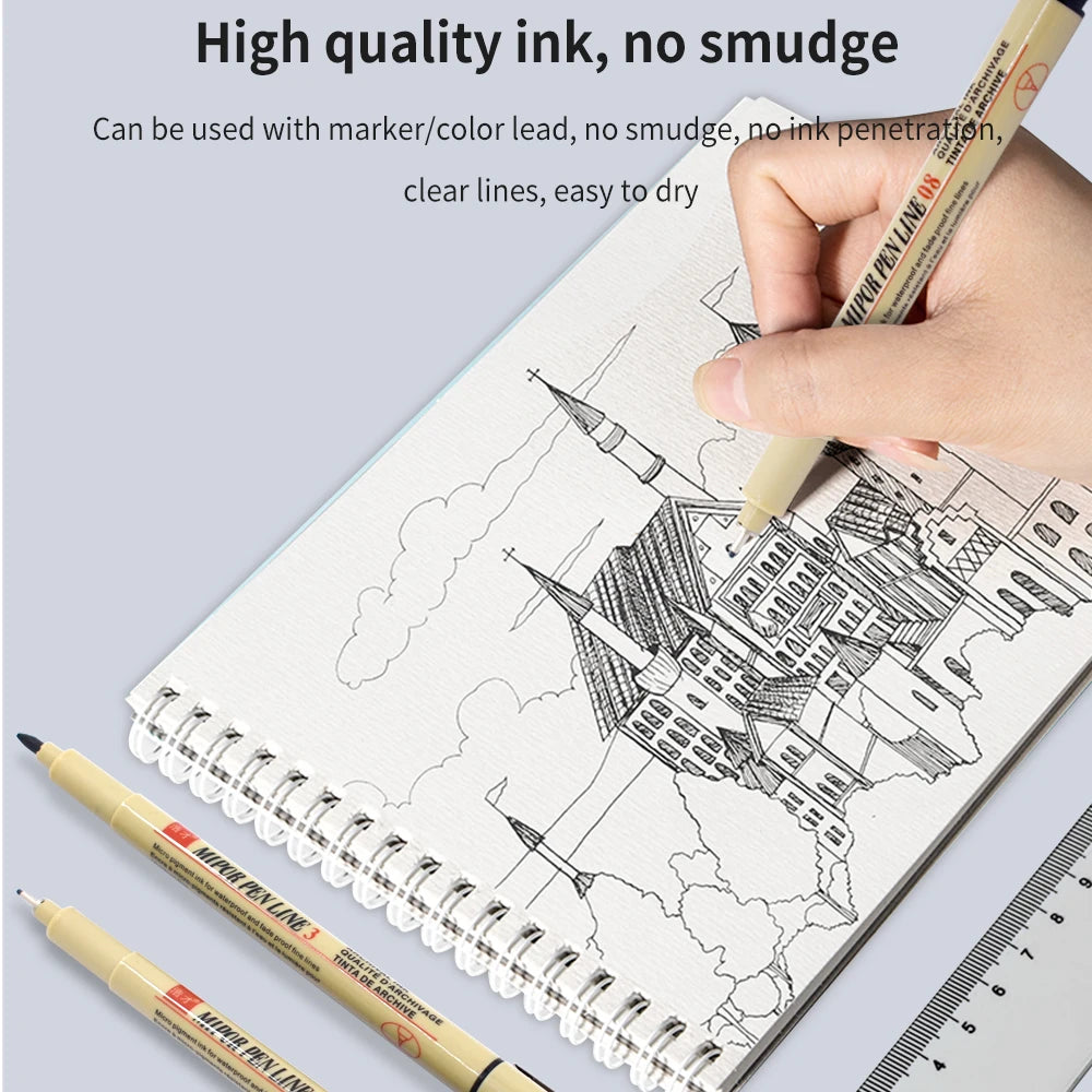 Pigment Liner Fineliner Pens – Sketching & Drawing Markers Fineliner Art Pens PRIMED