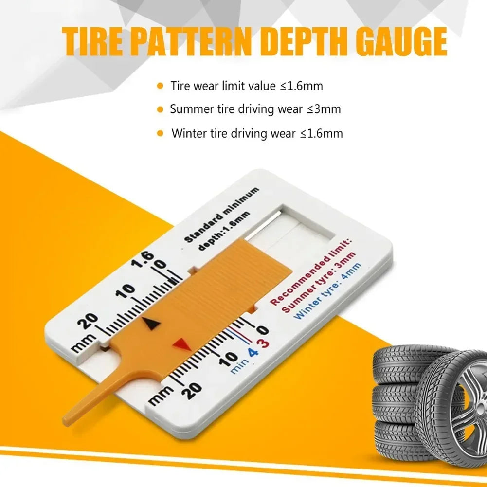 Tire Tread Depth Gauge 0–20mm | Pocket Vernier Caliper Tool Tire Tread Gauge PRIMED