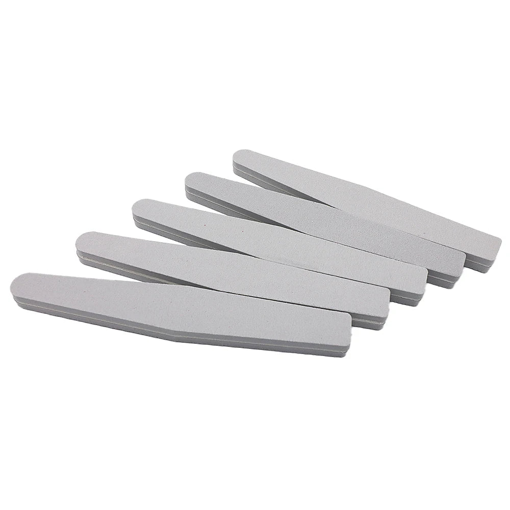 JEARLYU Rhombus Sponge Nail Files 5/10 Pack – Buffer & Polish Sponge Nail Files PRIMED 10pcs Grey