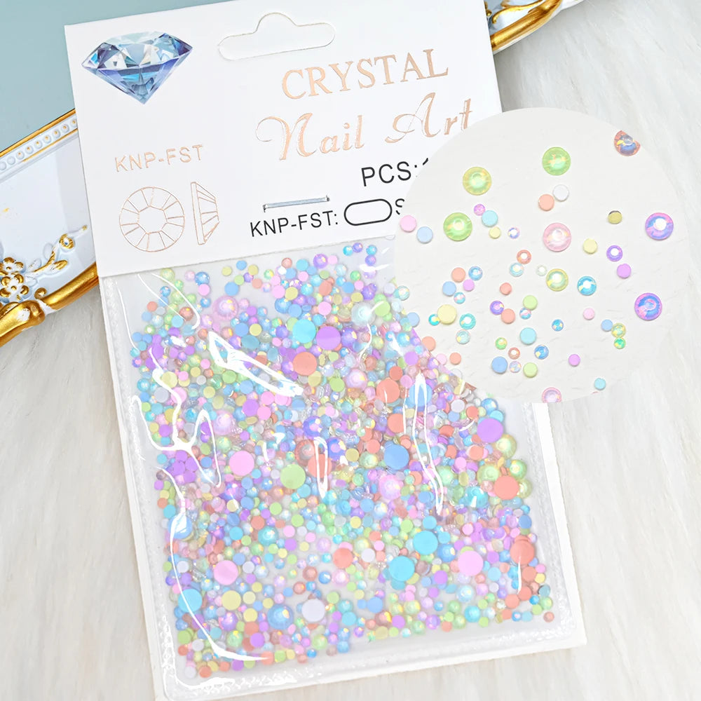SS3–SS10 Crystal Flatback Rhinestones 1440pc | 3D Nail Art