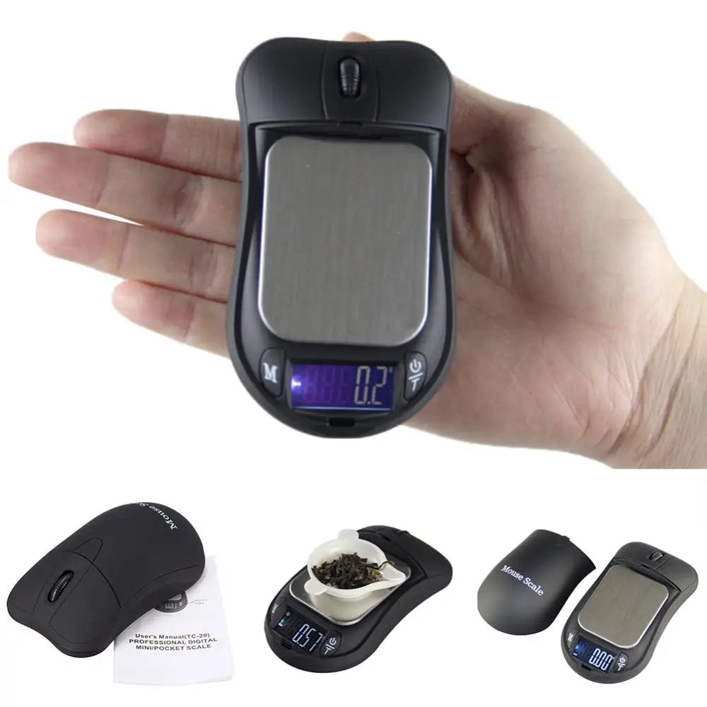 Mouse-Shaped Pocket Jewelry Scale 200g/0.01g LCD Digital Pocket Digital Scale PRIMED