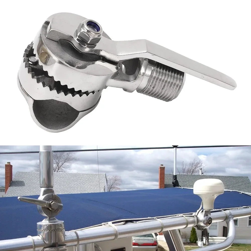 Marine VHF Ratchet Rail Antenna Mount 316 Stainless Steel Antenna Rail Mount PRIMED