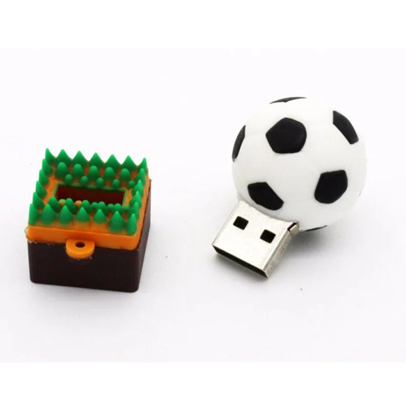 Football Silicone USB Flash Drive 4GB–128GB | JASTER Gift USB Flash Drive PRIMED Blue 16 GB