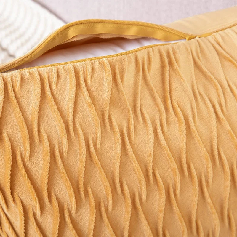 Super Soft Velvet Throw Pillow Cover 45x45cm | Striped Luxury