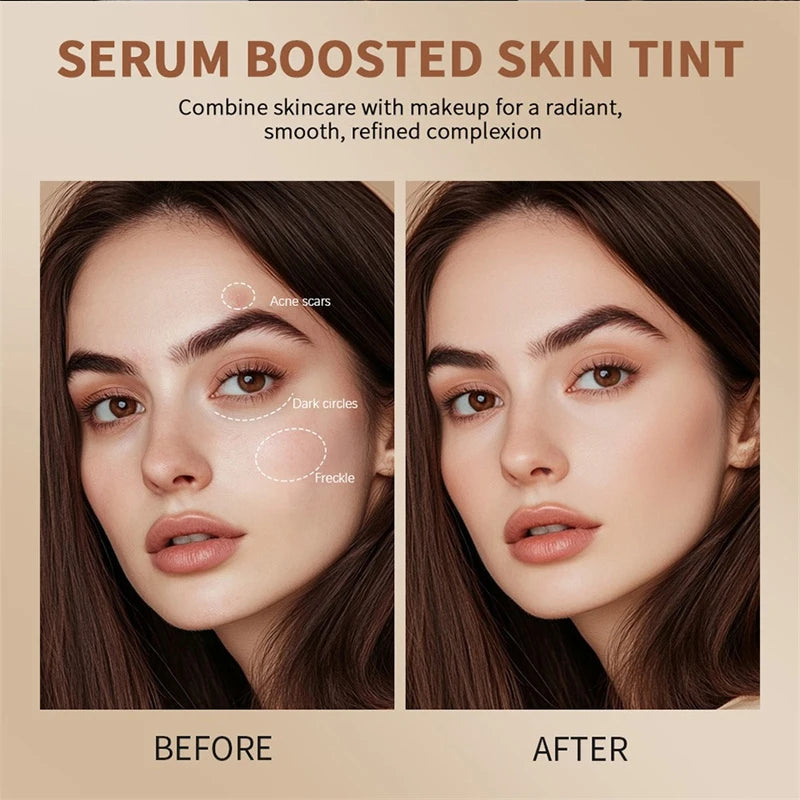 Skin Tint Foundation Stick – 6 Shades, Serum-Boosted Coverage